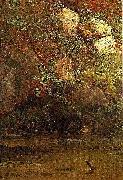 Albert Bierstadt Ferns_and_Rocks_on_an_Embankment France oil painting artist